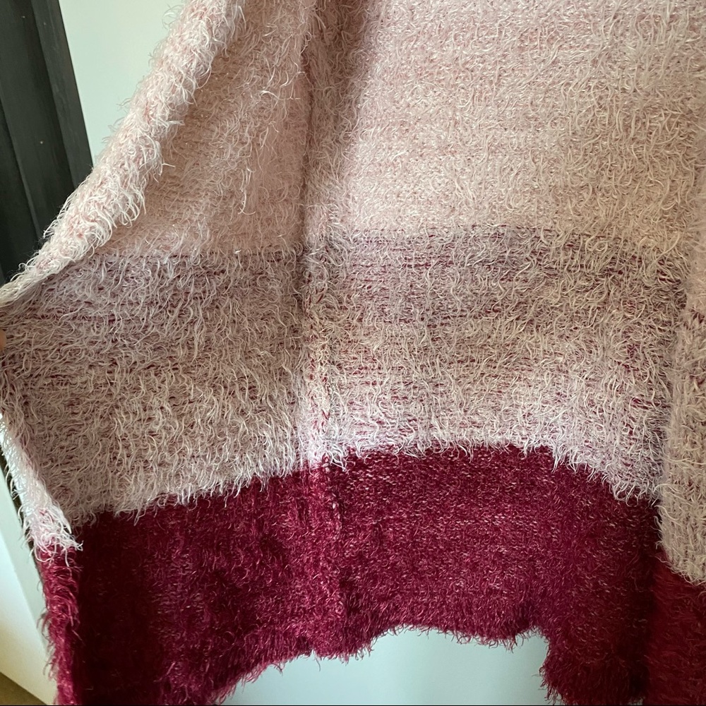 RASMON soft teddy bear texture girls cardigan eyelash knit long sleeve size M - Picture 6 of 8